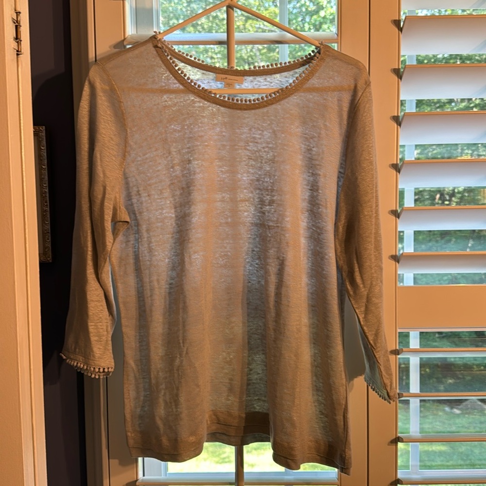 J. Jill Love Linen Pewter Top